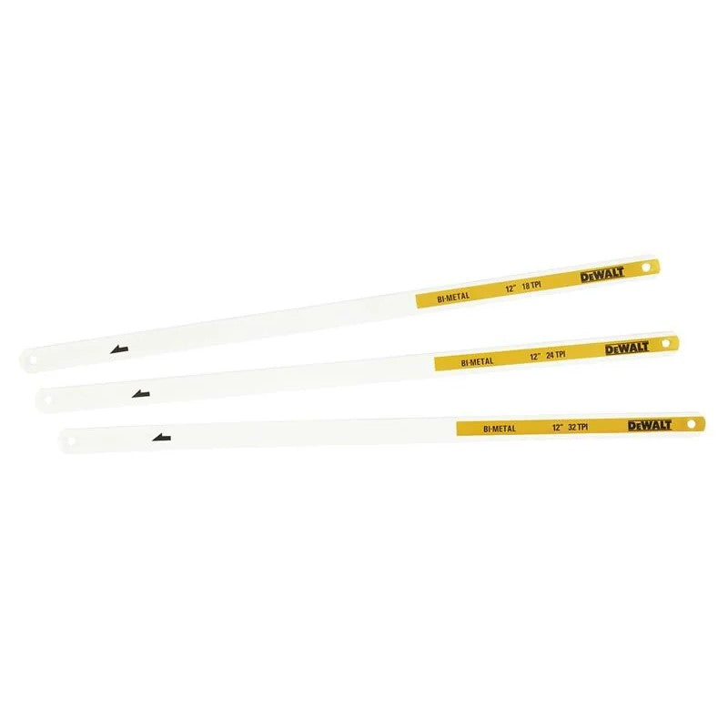 DEWALT Hand Tools Mixed Hacksaw Blade Pack, 3 Piece - DWHT0-20558
