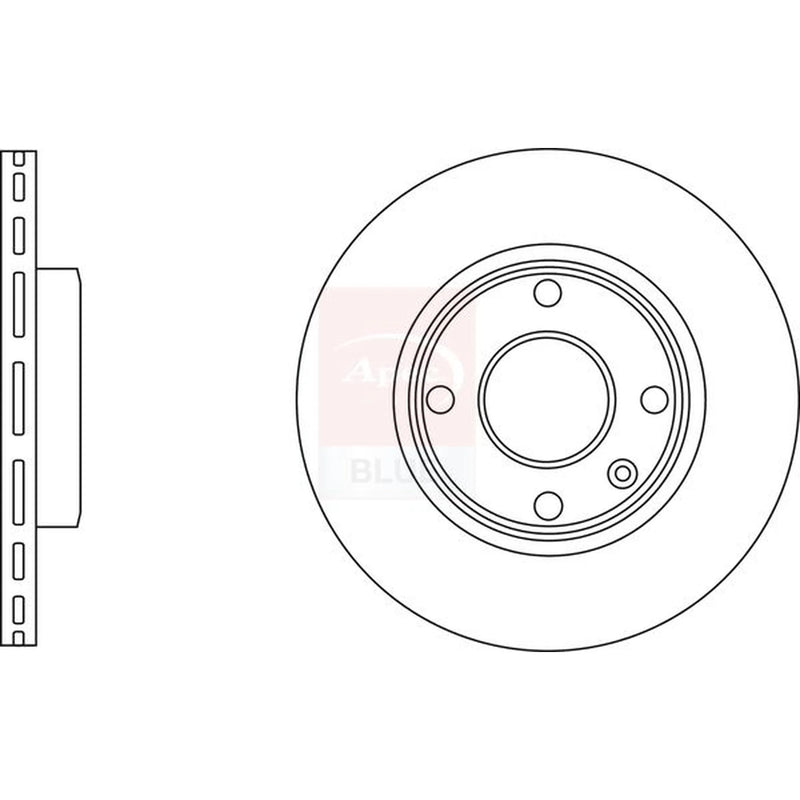 Apec 2 x Vented Front Brake Discs SDK6994