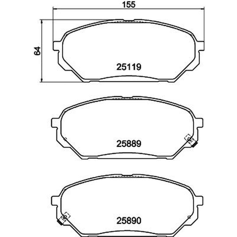 DON Front Brake Pad Set PCP1979