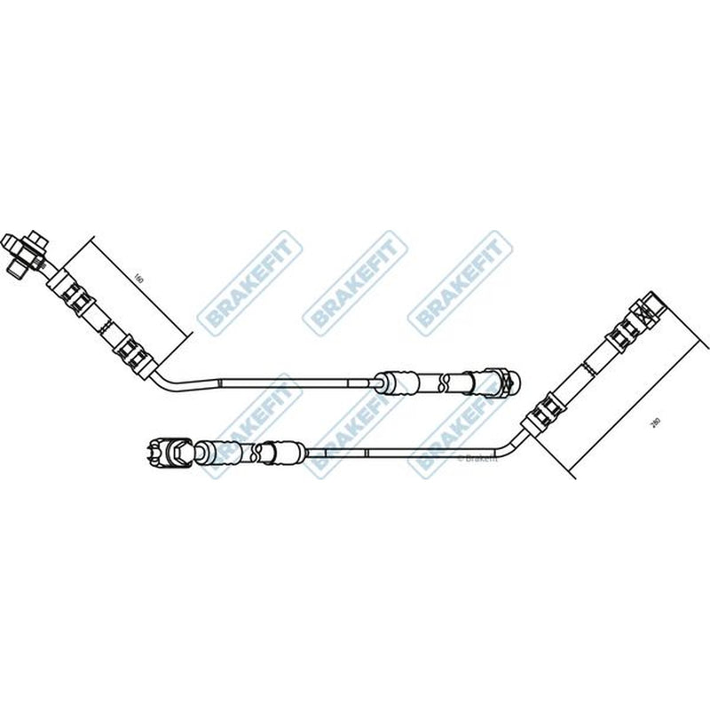 Apec Brake Hydraulic Hose Line Rear Left BHO4122