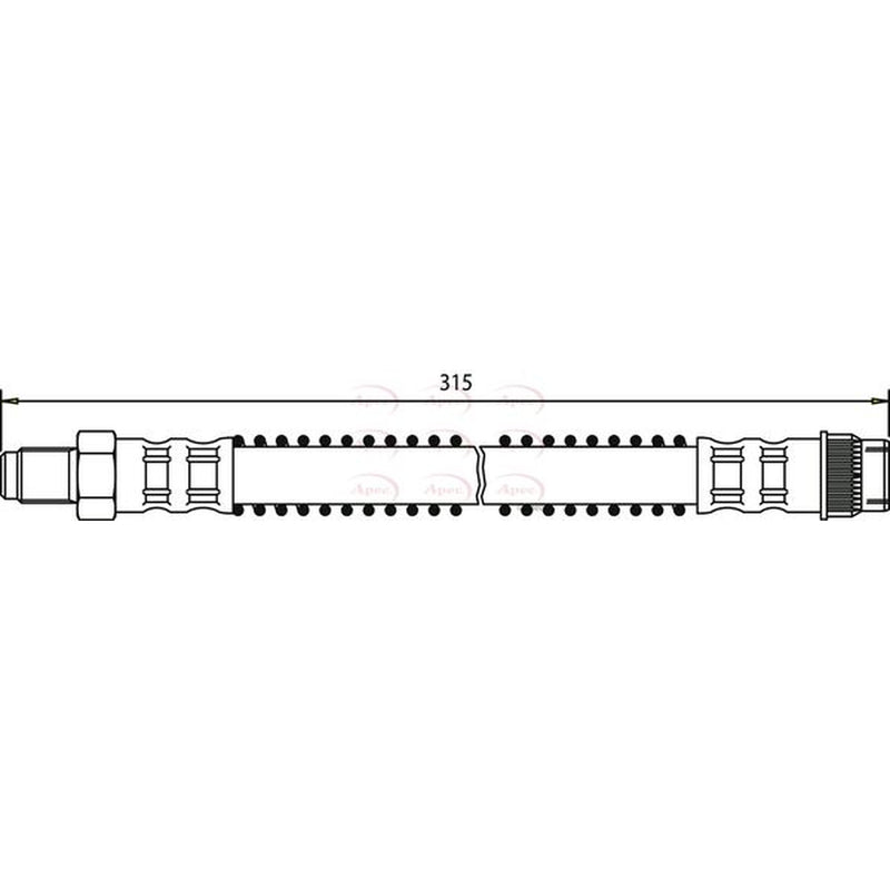 Apec Brake Hydraulic Hose Line Front HOS3394