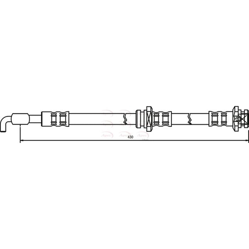 Apec Brake Hydraulic Hose Line Front HOS3020