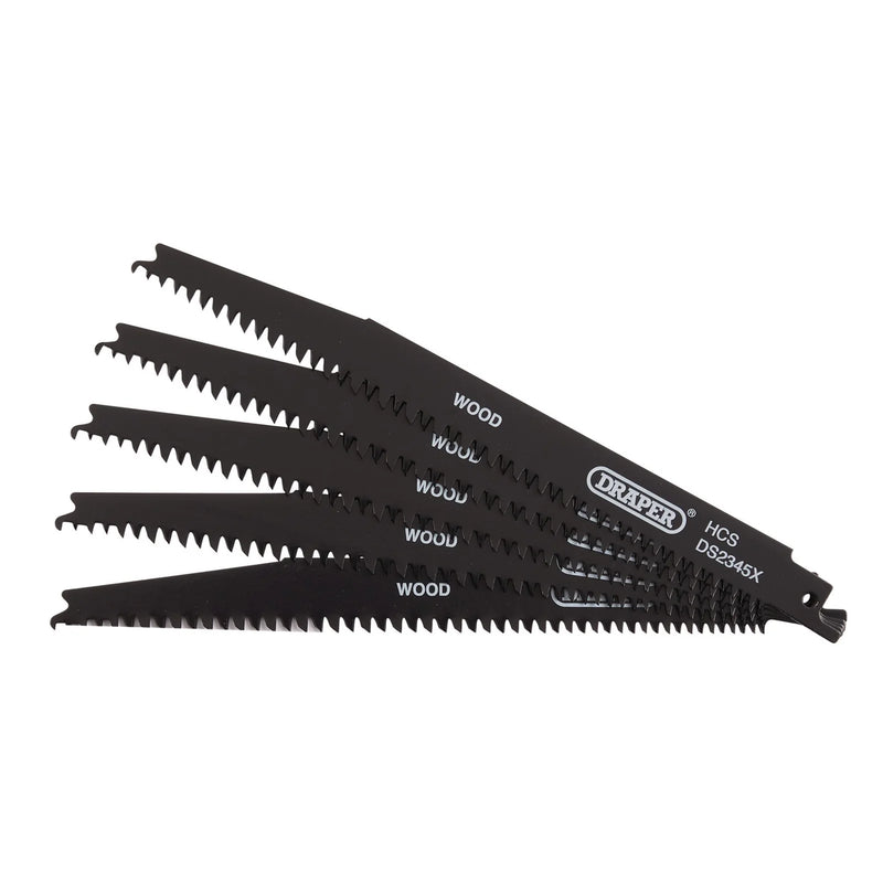 Draper Reciprocating Saw Blades 200mm 6-10tpi (Pack of 5)
