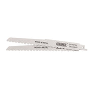 Draper Bi-metal Reciprocating Saw Blades 200mm 6-12tpi (Pack of 2)