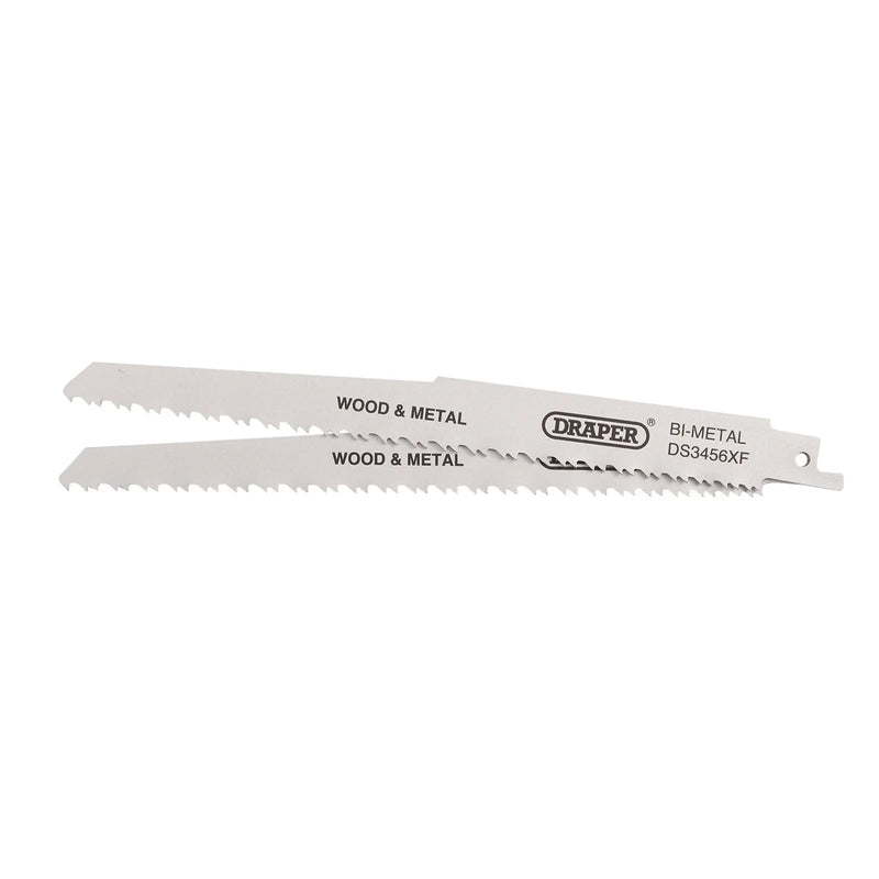 Draper Bi-metal Reciprocating Saw Blades 200mm 6-12tpi (Pack of 2)