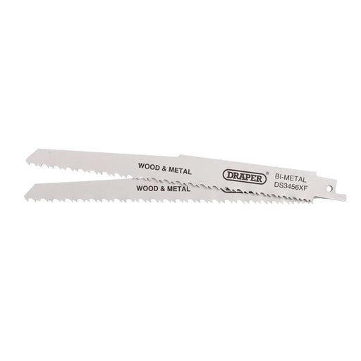 Draper Bi-metal Reciprocating Saw Blades 200mm 6-12tpi (Pack of 2)