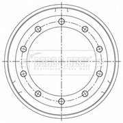 Borg & Beck Brake Drum Assembly Front BBR32490