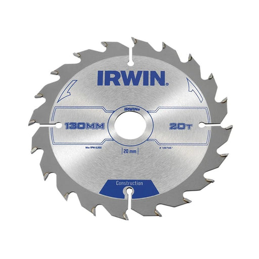 IRWIN® Construction Circular Saw Blade 130 x 20mm x 20T ATB - 1897087