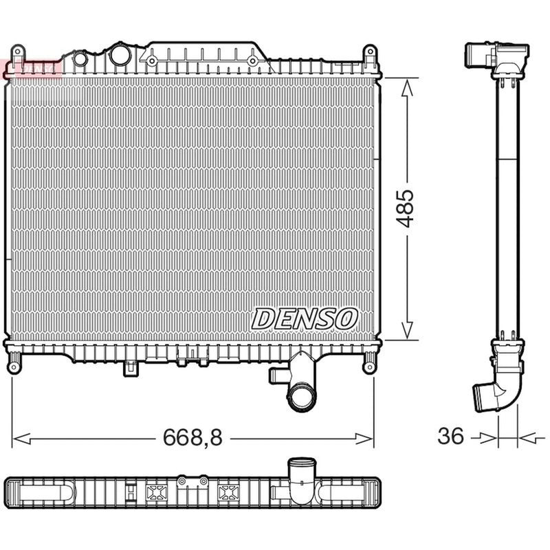 Denso Engine Radiator DRM14003