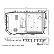 Blue Print Automatic Transmission Hydraulic Filter ADBP210047