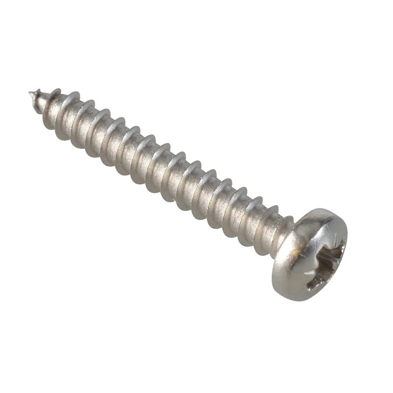 ForgeFix Self-Tapping Screw Pozi Compatible Pan Head SS 3/4in x 4 ForgePack 50