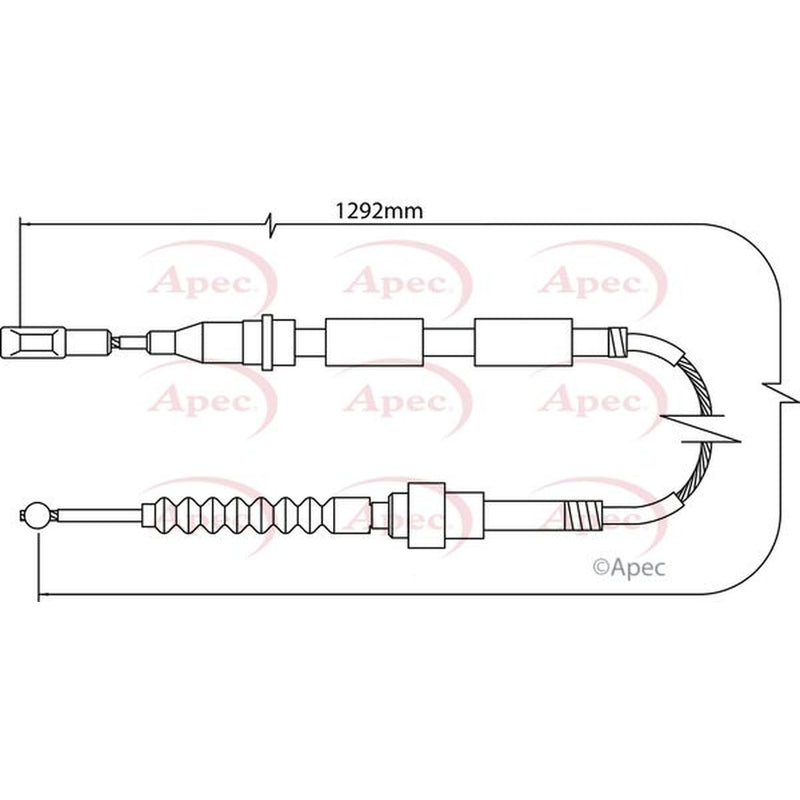 Apec Handbrake Cable Left Rear CAB1155