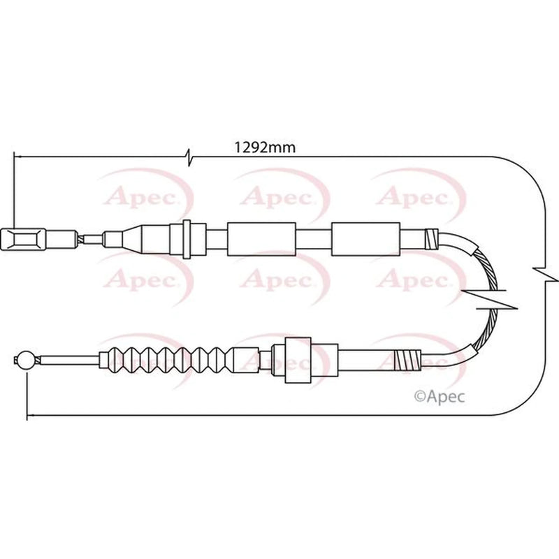 Apec Handbrake Cable Left Rear CAB1155
