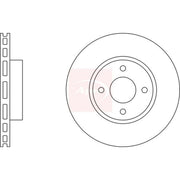 Apec 2 x Vented Front Brake Discs DSK2492