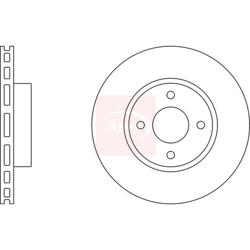 Apec 2 x Vented Front Brake Discs DSK2492