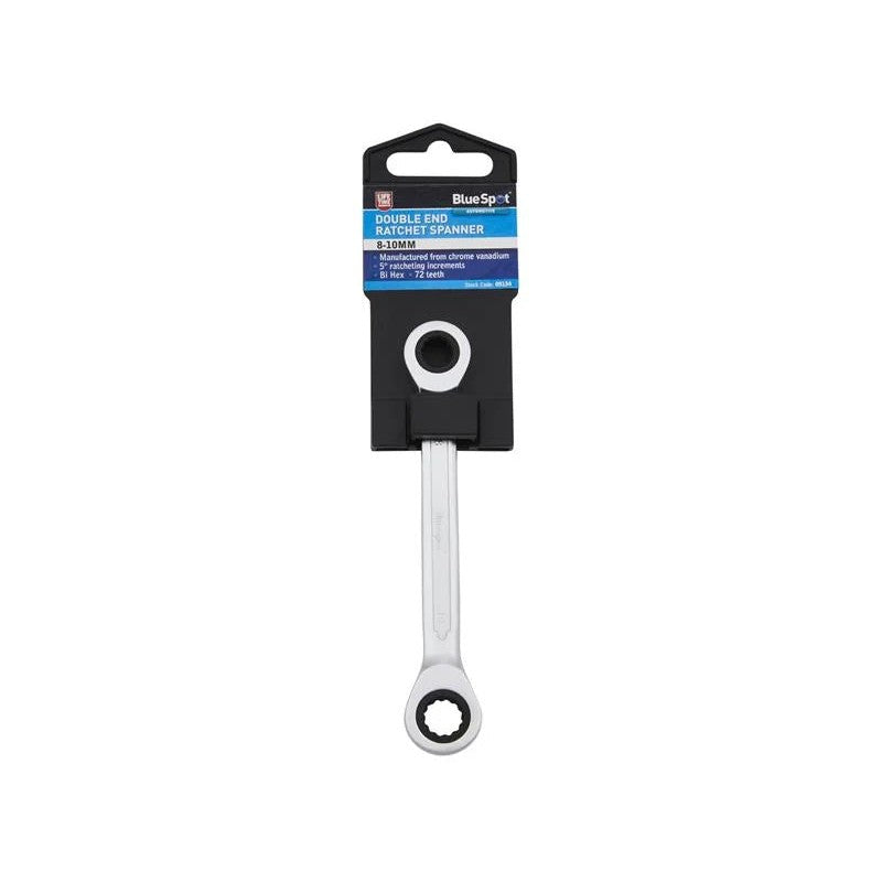 BlueSpot Tools Double End Ratchet Spanner (8-10mm) - 5134
