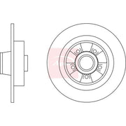 Apec 2 x Solid Rear Brake Discs DSK2825