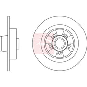Apec 2 x Solid Rear Brake Discs DSK2825