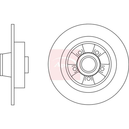 Apec 2 x Solid Rear Brake Discs DSK2825