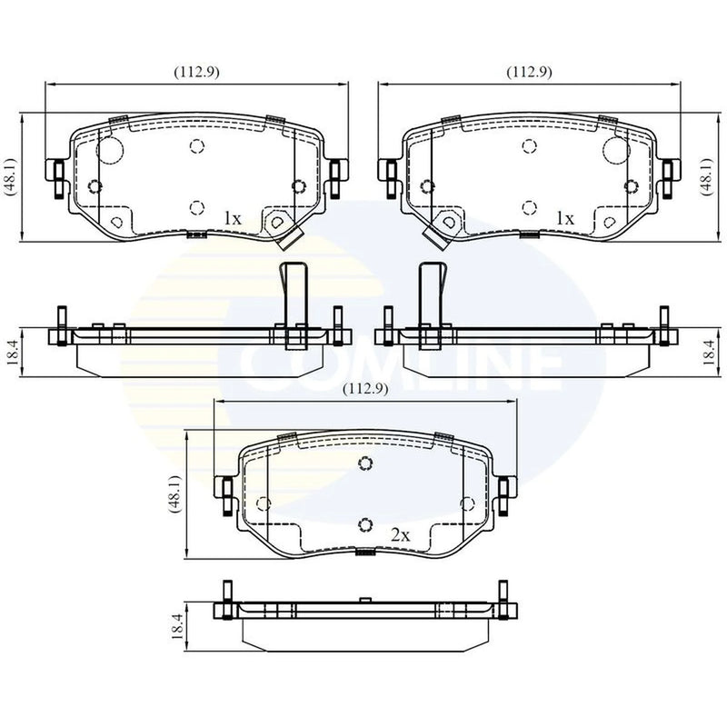 Comline 4 x Rear Brake Pad Set CBP32458