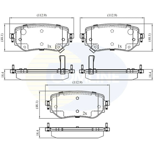 Comline 4 x Rear Brake Pad Set CBP32458
