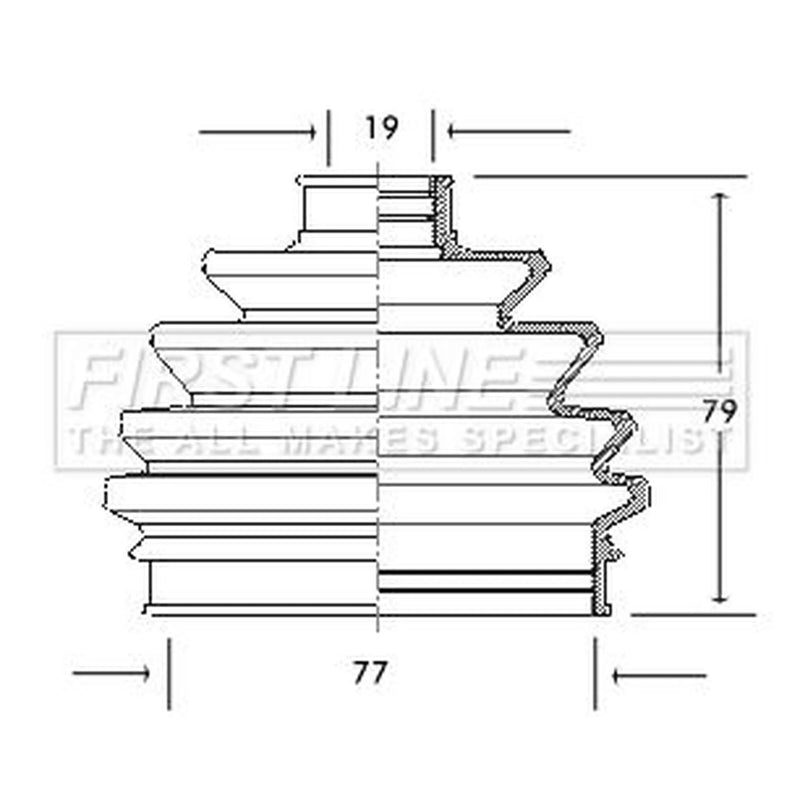 First Line Drive Shaft Bellow Kit Front Left FCB2016