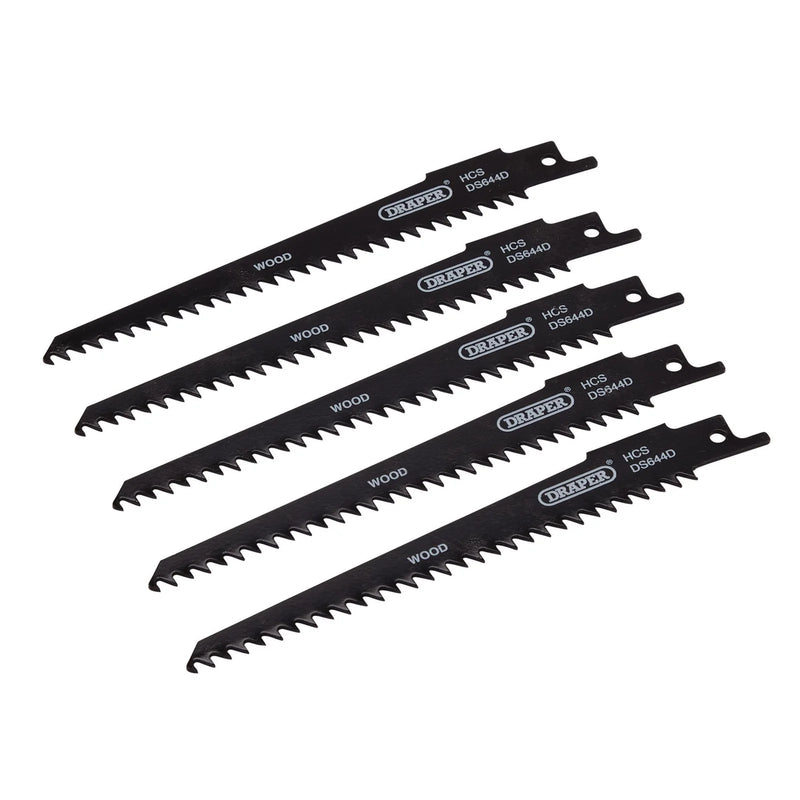Draper Reciprocating Saw Blades 150mm 6tpi Pack of 5