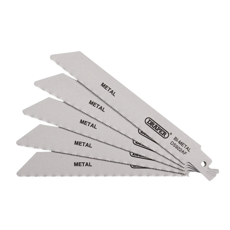 Draper Bi-metal Reciprocating Saw Blades for Metal Cutting, 24tpi