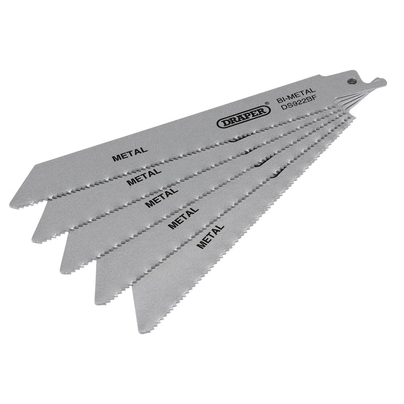 Draper Bi-metal Reciprocating Saw Blades 150mm 14tpi (Pack of 5)