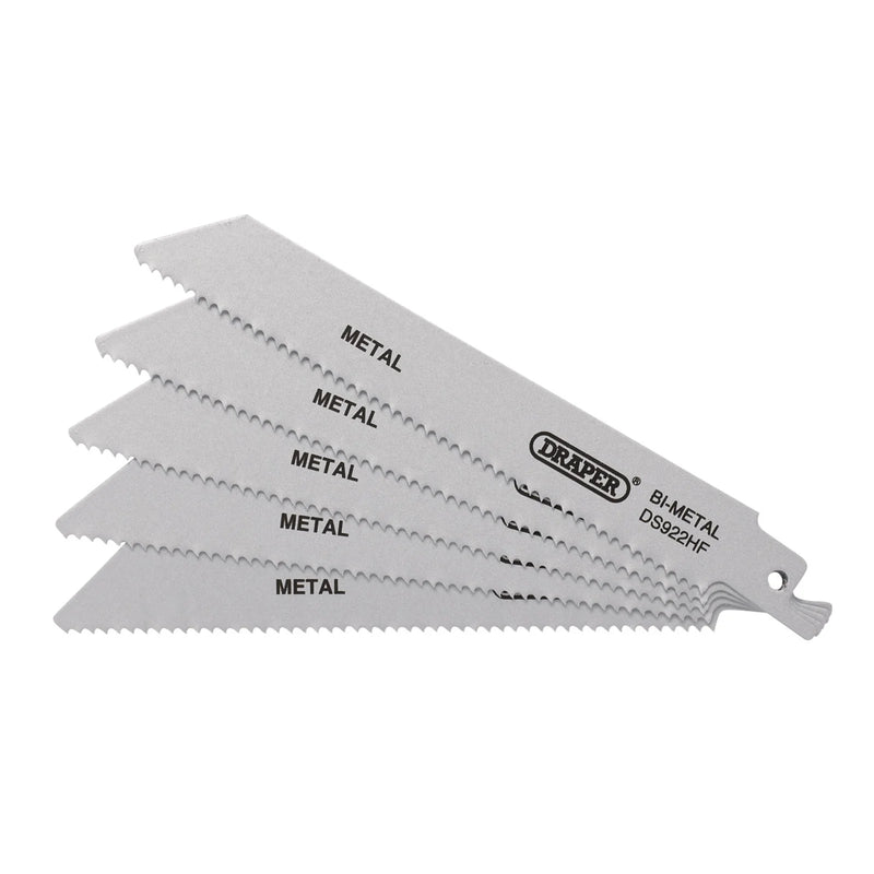 Draper Bi-metal Reciprocating Saw Blades 150mm 10tpi (Pack of 5)
