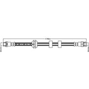 Abtex Brake Hydraulic Hose Line Front ABH1002
