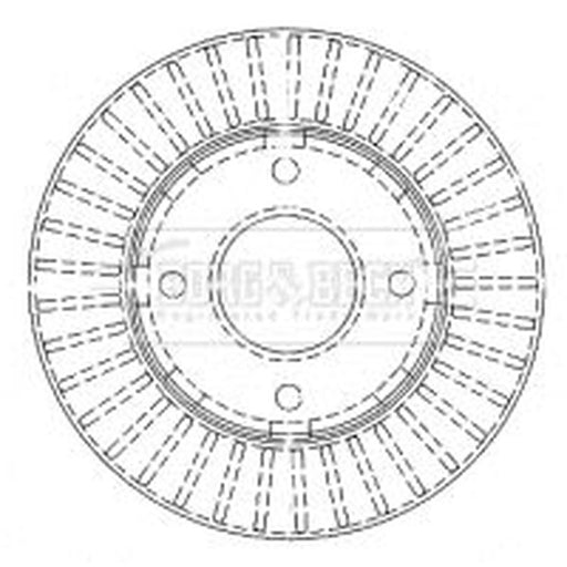 Borg & Beck 2 x Vented Front Brake Discs BBD4477