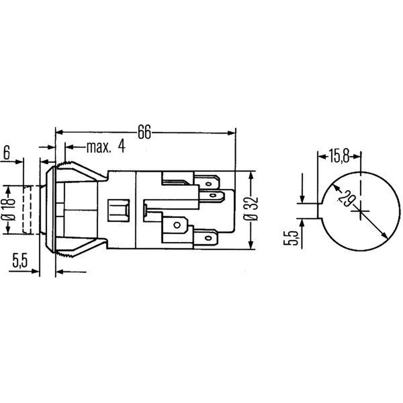 Hella Hazard Warning Light Switch Connectors 6HF 001 579-011