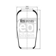 Febi Air Suspension Bellow 131mm 20185