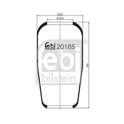 Febi Air Suspension Bellow 131mm 20185