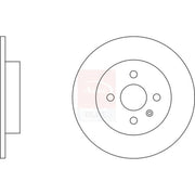 Apec 2 x Solid Rear Brake Discs SDK6136