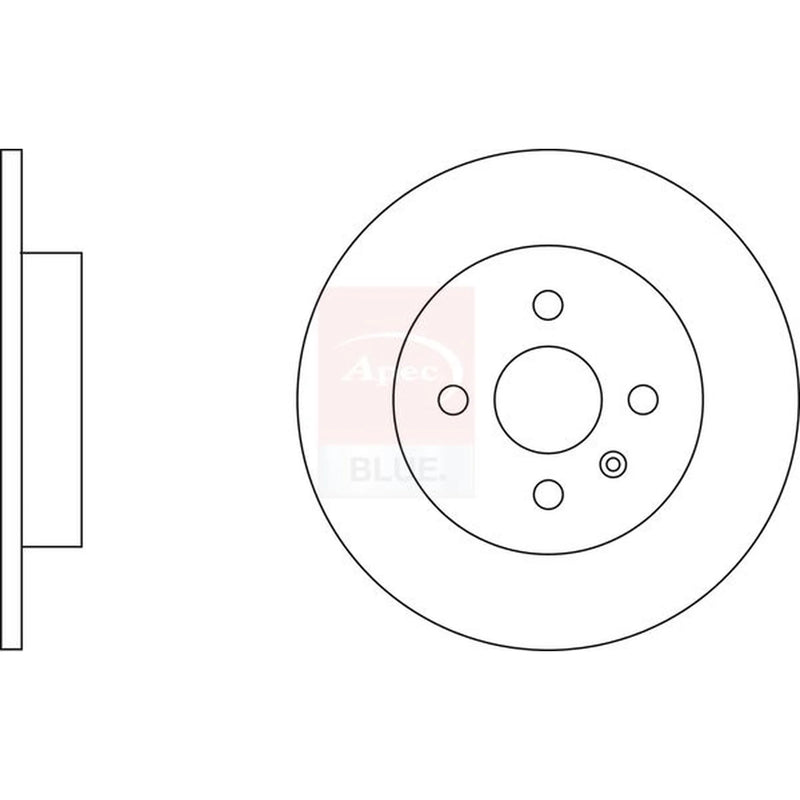 Apec 2 x Solid Rear Brake Discs SDK6136