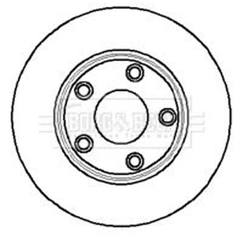 Borg & Beck 2 x Front Brake Discs BBD5909S