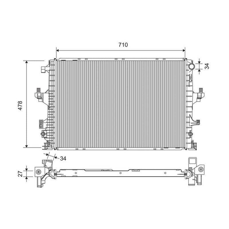 Valeo Engine Radiator 701390