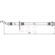 Apec Brake Hydraulic Hose Line Front HOS3977