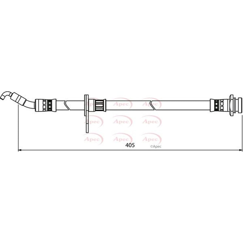 Apec Brake Hydraulic Hose Line Front HOS3977
