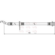 Apec Brake Hydraulic Hose Line Front HOS3977