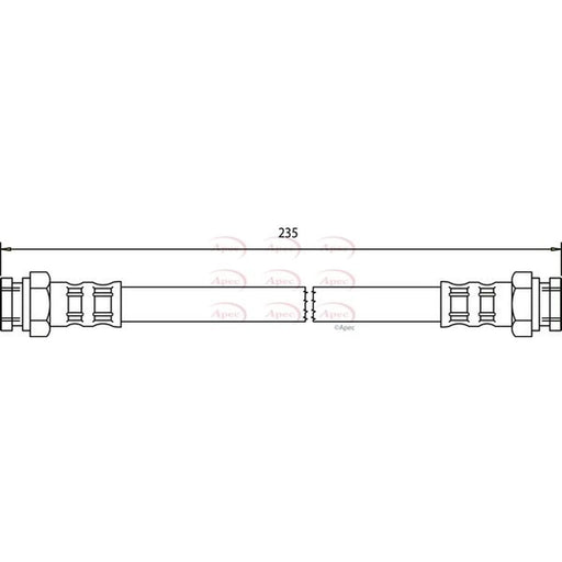 Apec Brake Hydraulic Hose Line Rear HOS3629