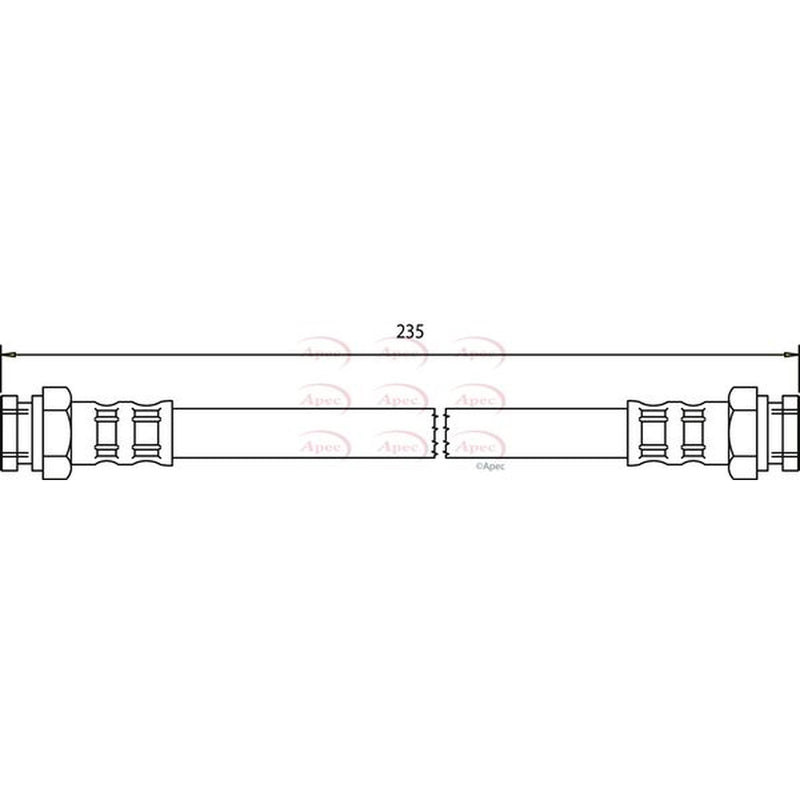 Apec Brake Hydraulic Hose Line Rear HOS3629