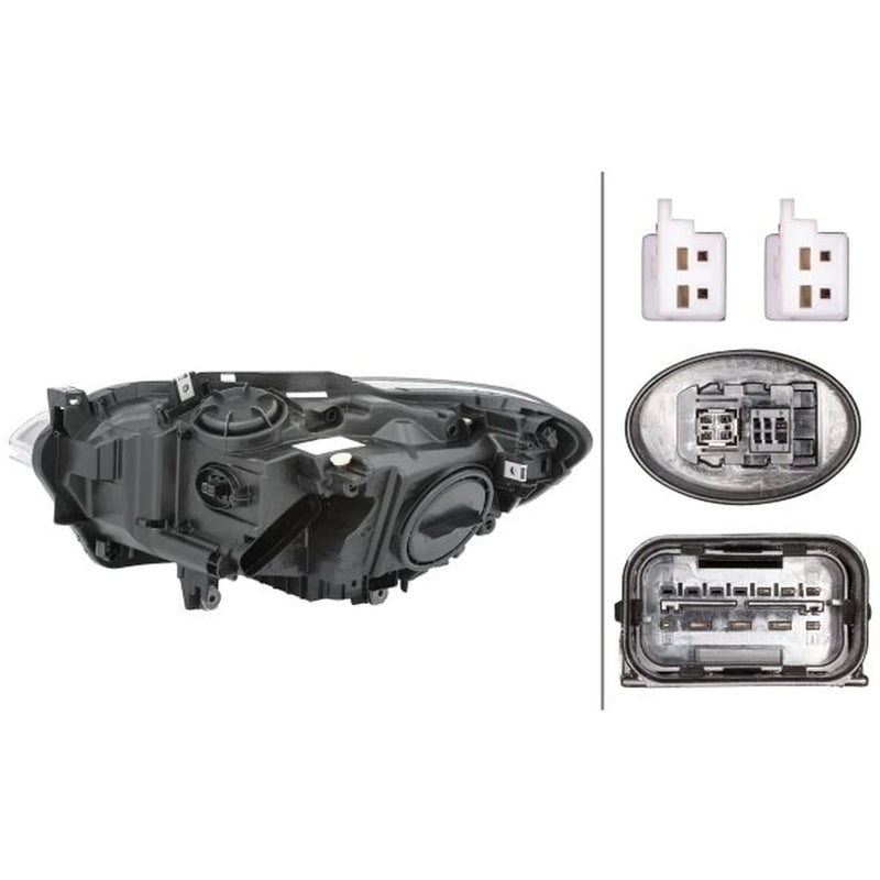 Hella Headlight Headlamp D1S (gas discharge tube) Right 1LL 010 741-581