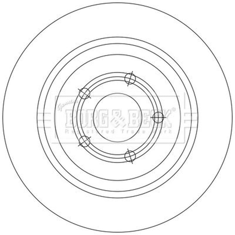 Borg & Beck 2 x Solid Rear Brake Discs BBD5553