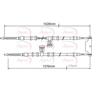 Apec Handbrake Cable Left Rear CAB1490