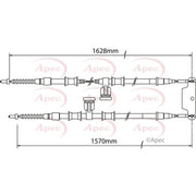 Apec Handbrake Cable Left Rear CAB1490