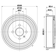 Mintex Brake Drum Assembly Rear MBD434
