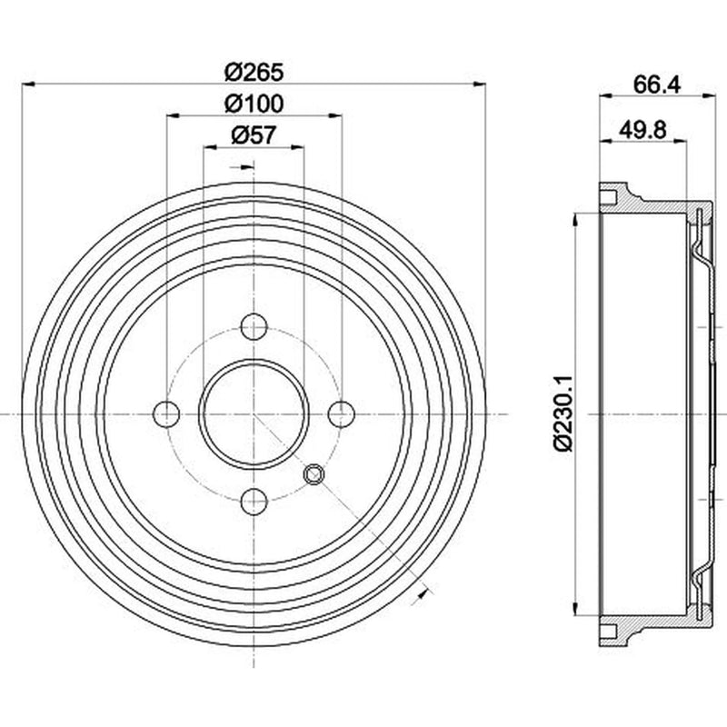 Mintex Brake Drum Assembly Rear MBD434